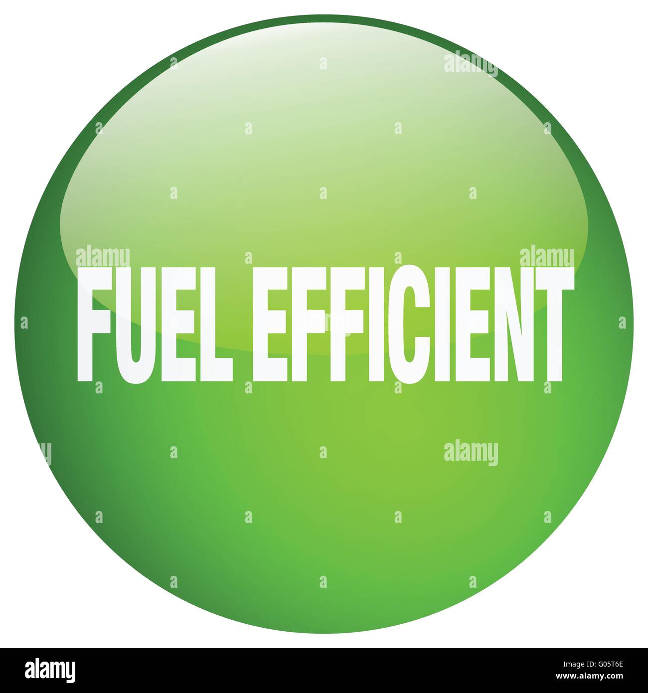fuel efficient green round gel isolated push button Stock Vector Image
