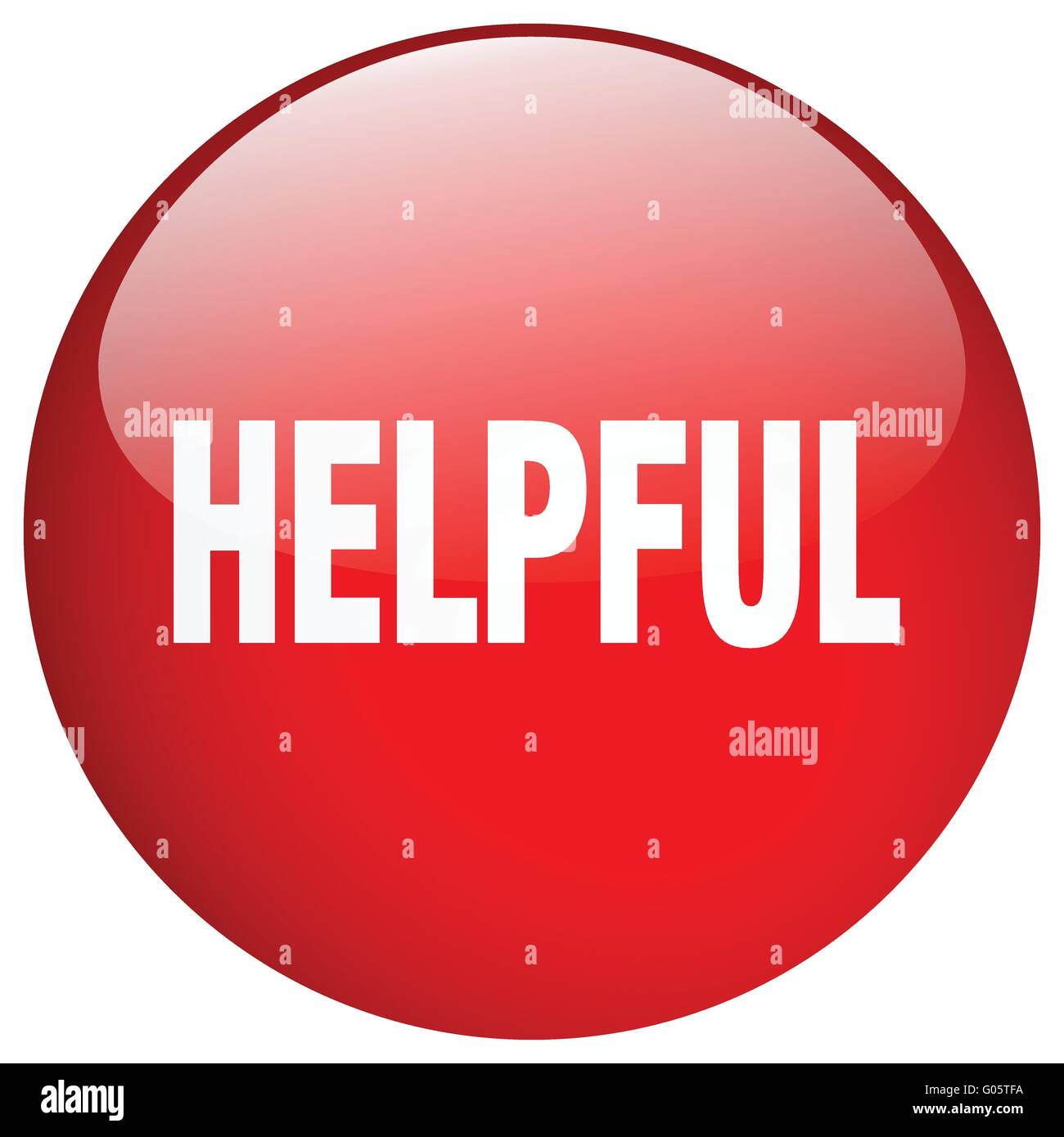 helpful red round gel isolated push button Stock Vector Image & Art - Alamy