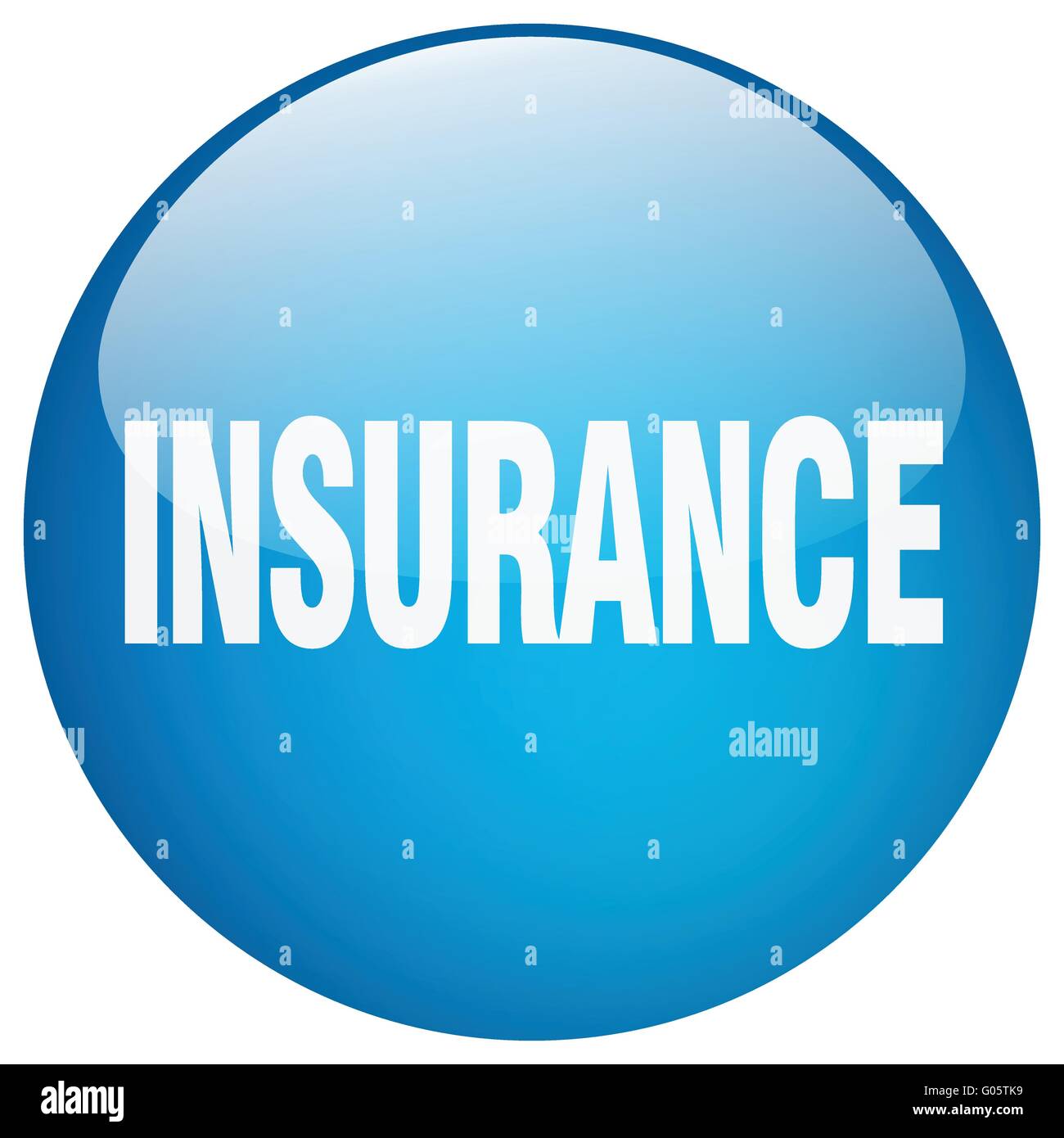 insurance blue round gel isolated push button Stock Vector Image & Art ...