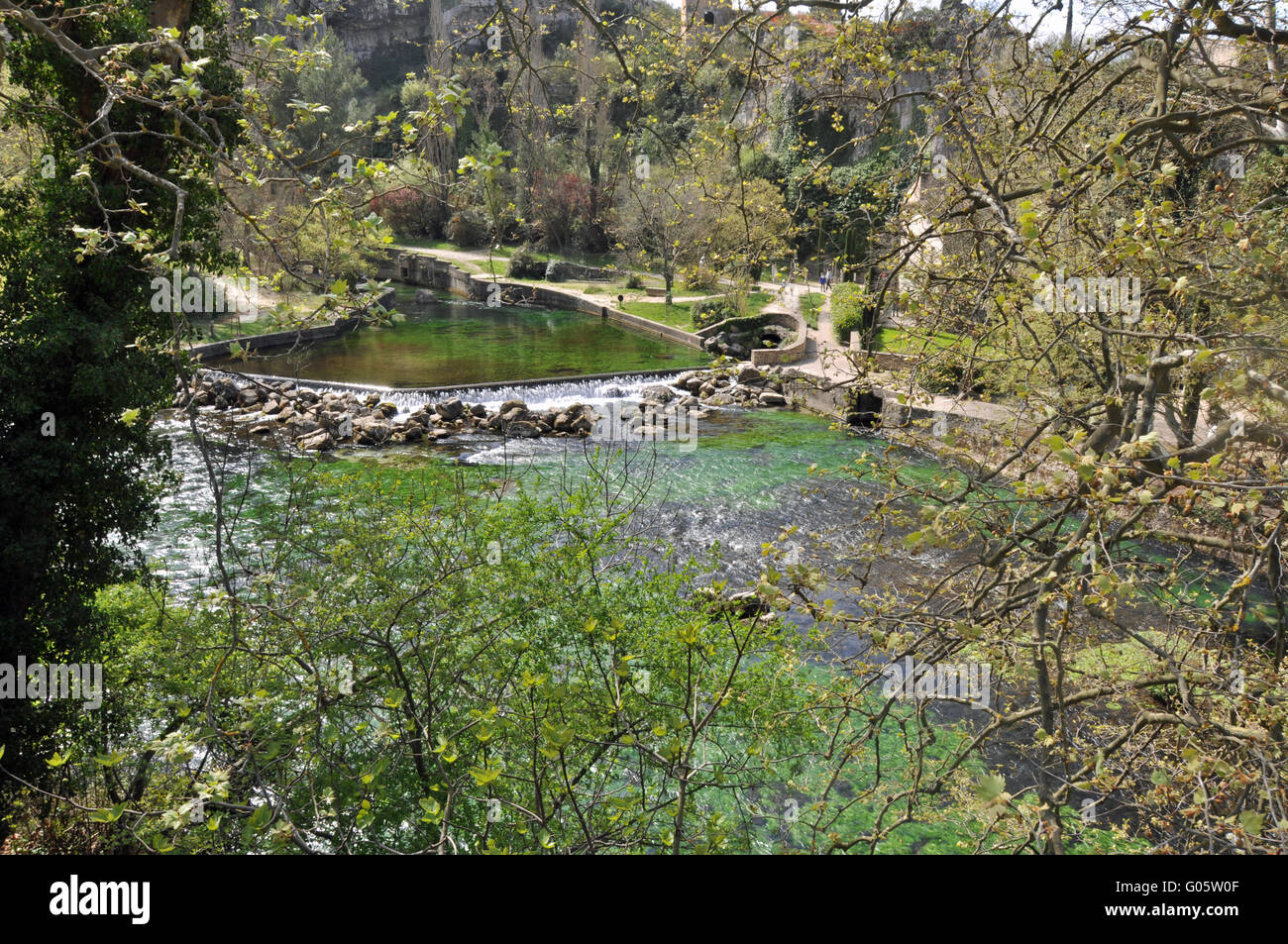 Fontaine de Vaucluse, Provence, France. Stock Photo