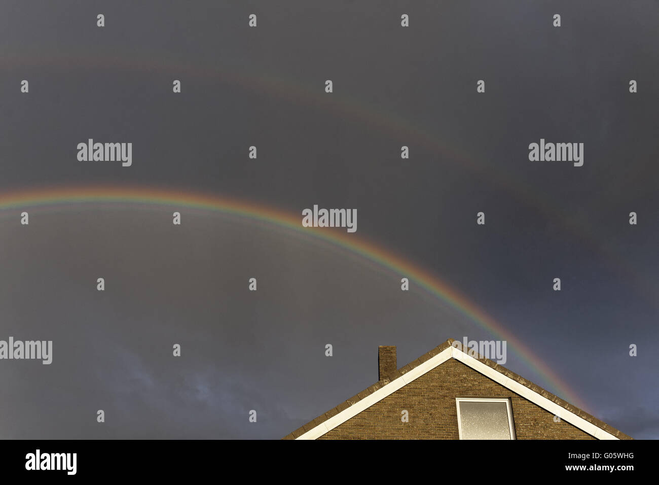 Dark sky with rainbow hi-res stock photography and images - Alamy