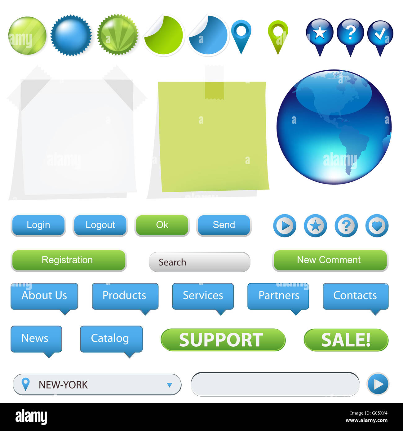 Navigational elements Cut Out Stock Images & Pictures - Alamy