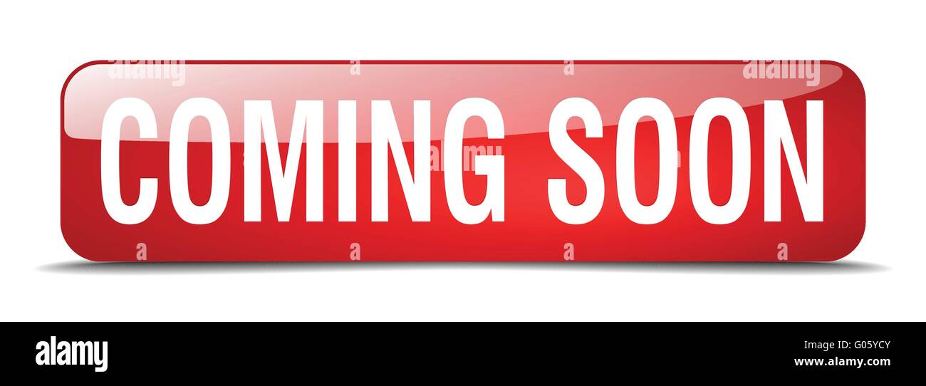 Soon Red coming soon red square 3d realistic isolated web button Stock Vector ...