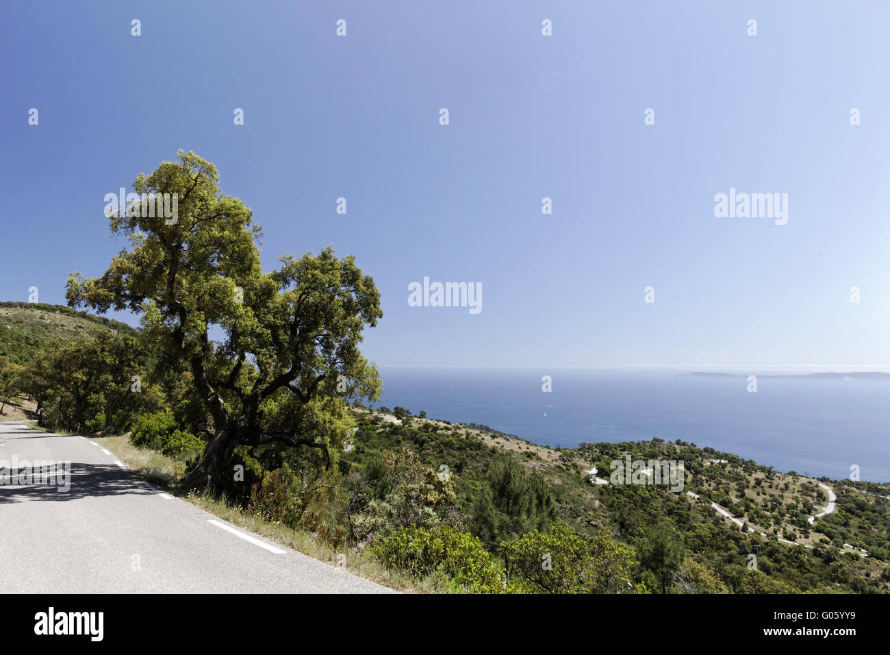 Col du Canadel, Maures Massif at the Cote d'Azur Stock Photo