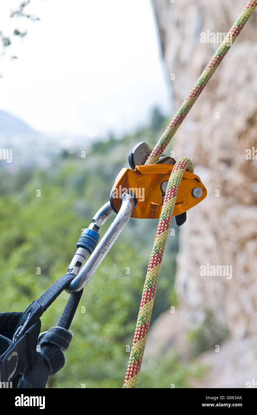 GriGri climbing tool Stock Photo Alamy