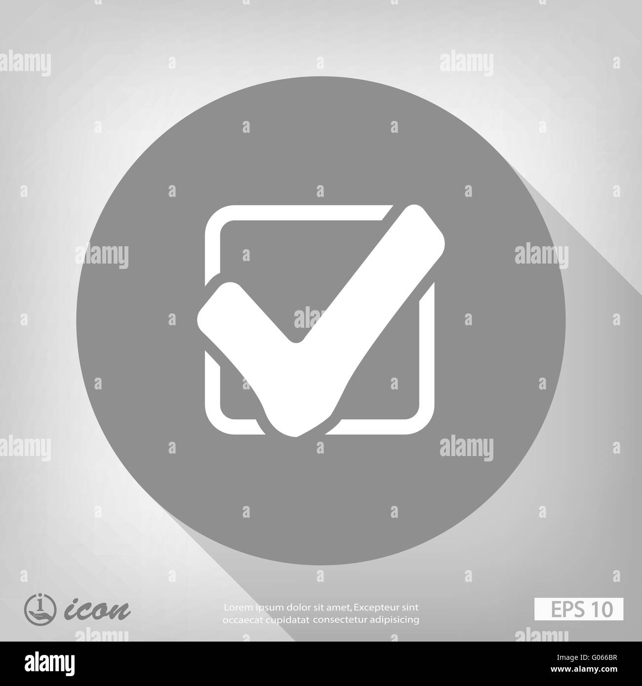 Pictograph of check mark Stock Vector Image & Art - Alamy