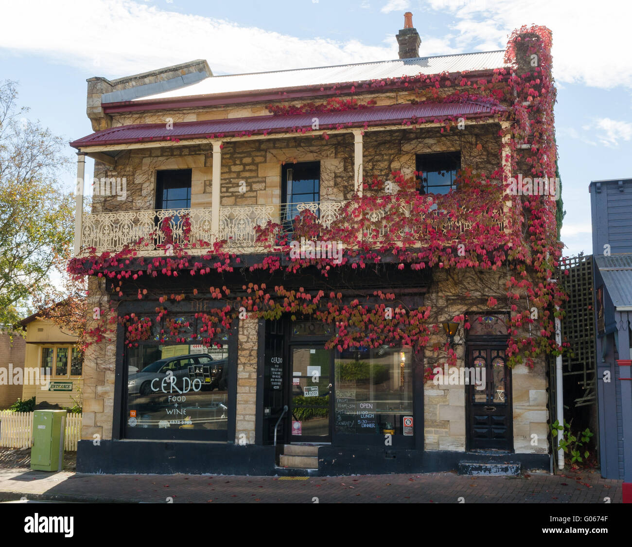 Ivy covered building in the Southern Highlands Stock Photo
