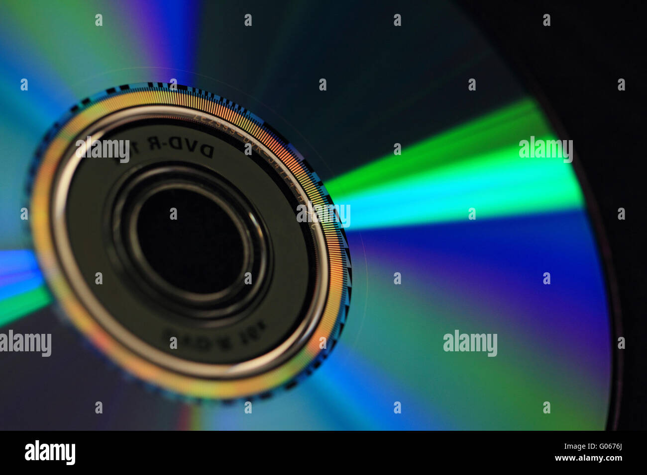 Digital Versatile Disk isolated on black background Stock Photo