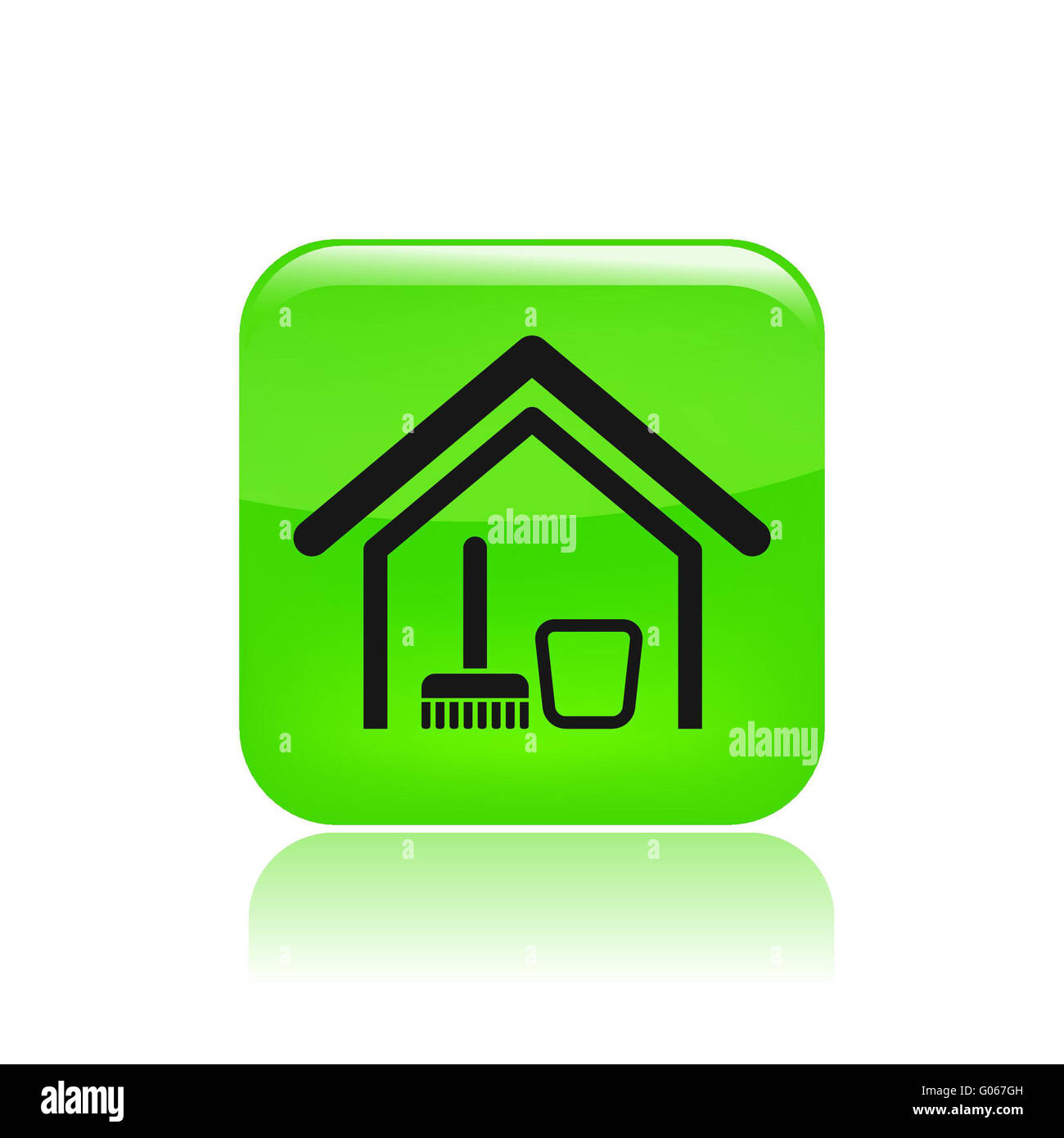 Vector illustration of single clean house icon Stock Photo