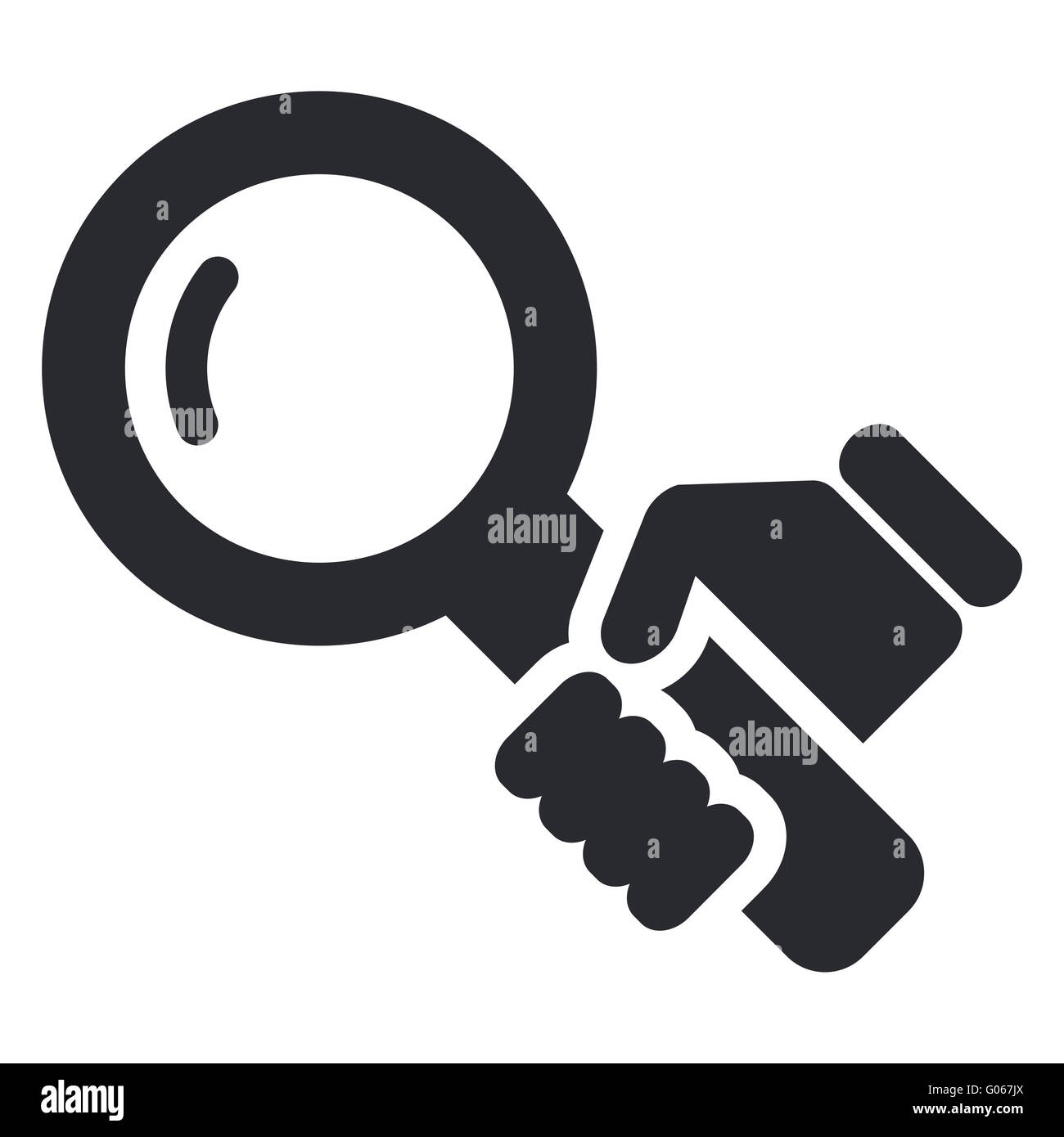 Vector illustration of isolated magnifier icon Stock Photo - Alamy
