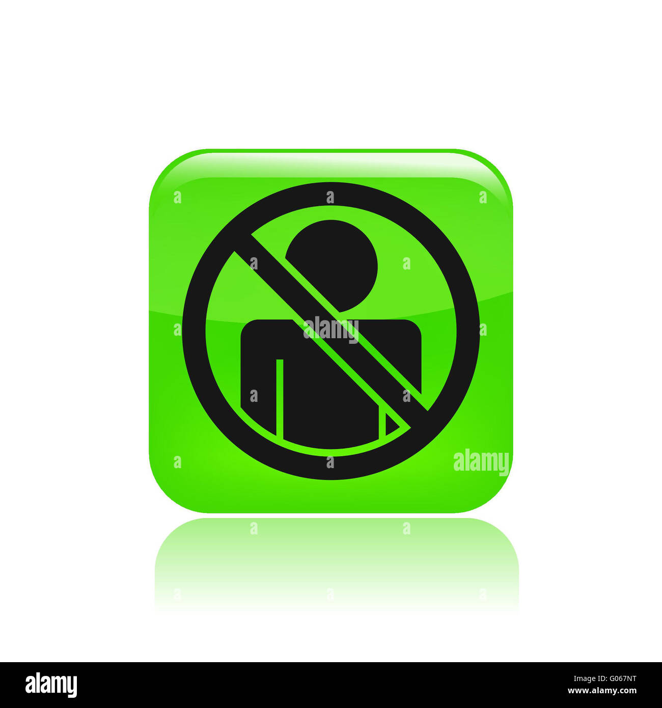 Vector illustration of single access forbidden icon Stock Photo - Alamy
