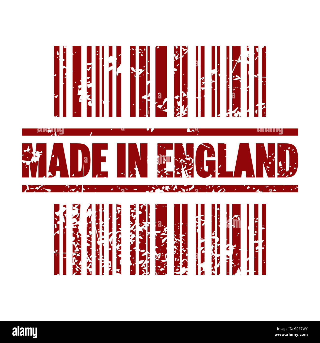 Vector illustration of isolated Made in England icon Stock Photo