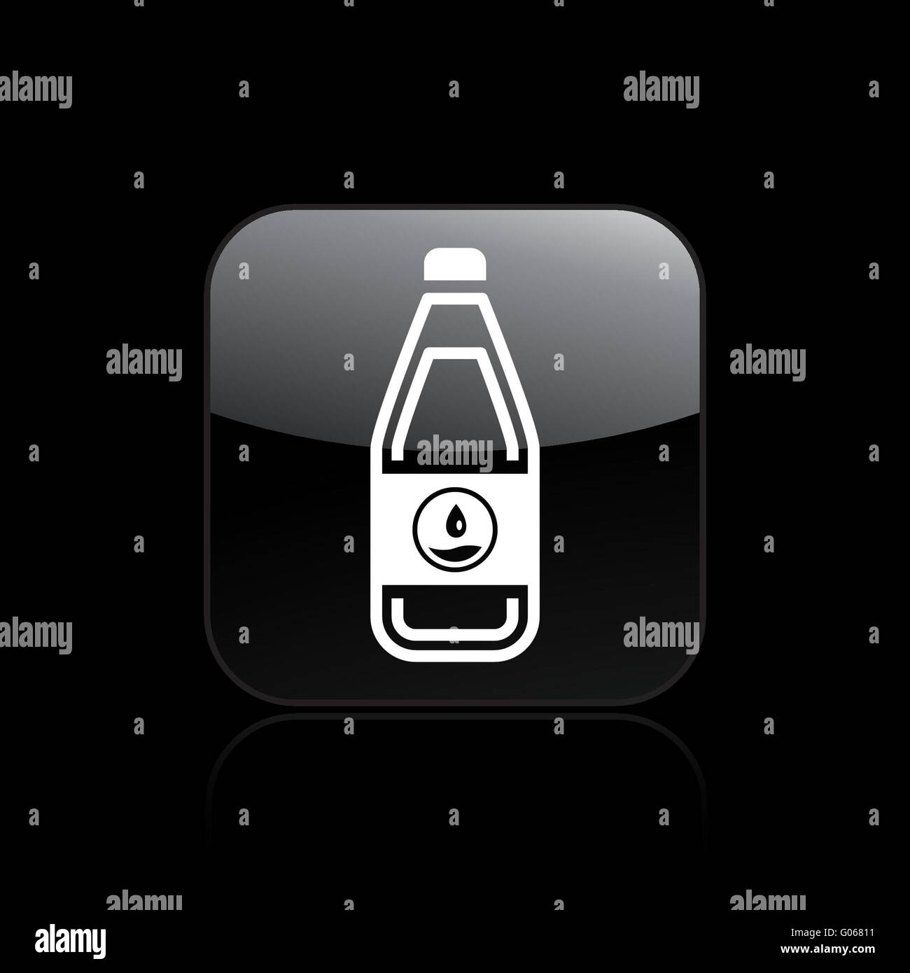 Vector illustration of single liquid bottle icon Stock Photo - Alamy