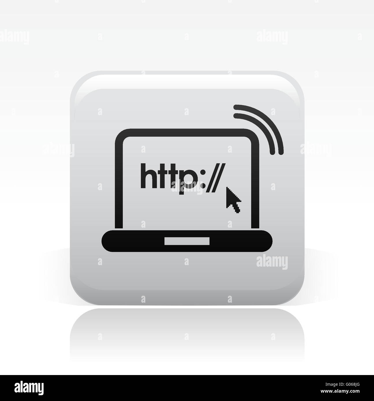 Vector illustration of single web connection icon Stock Photo - Alamy