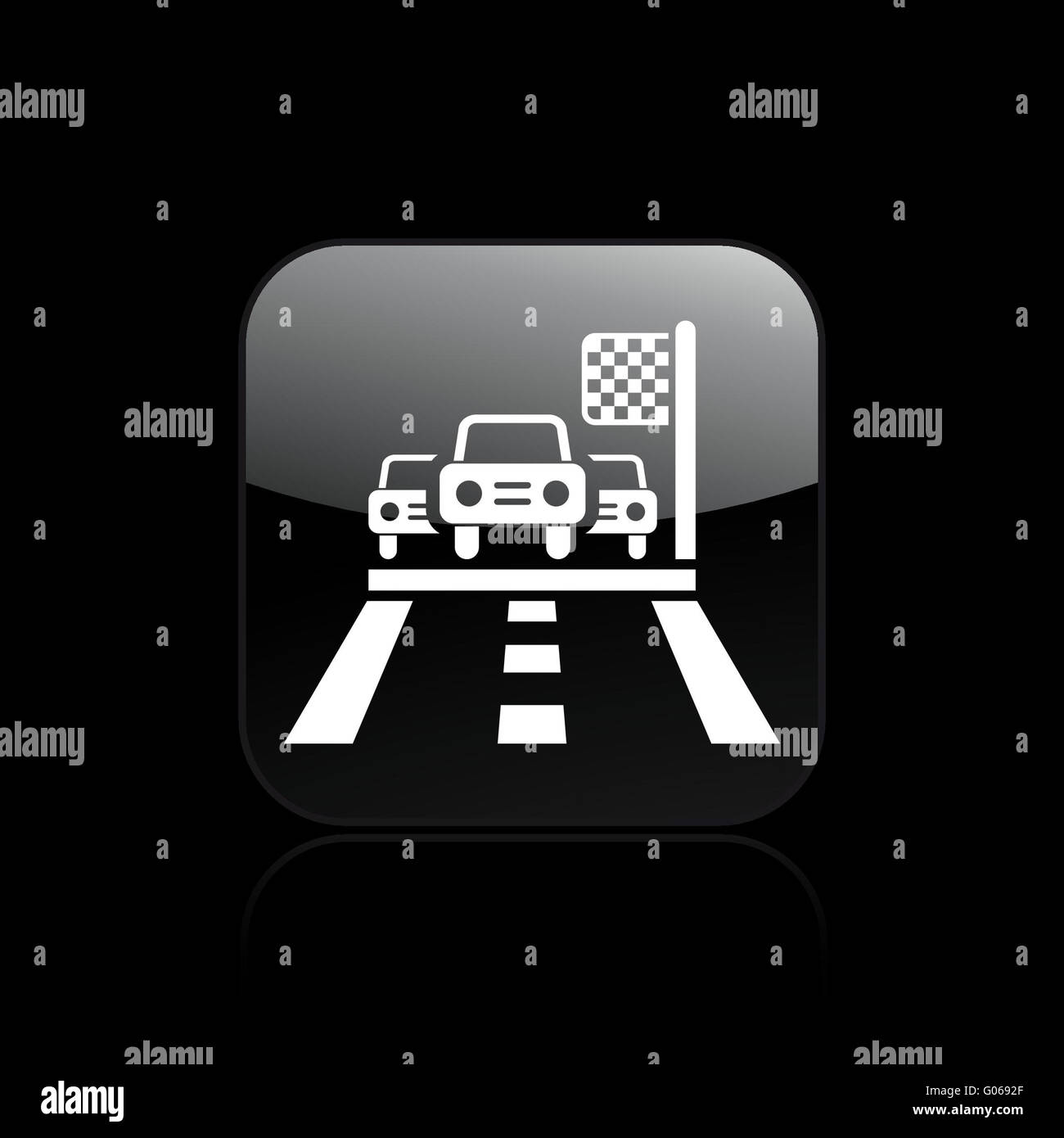 Vector illustration of isolated race arrival icon Stock Photo