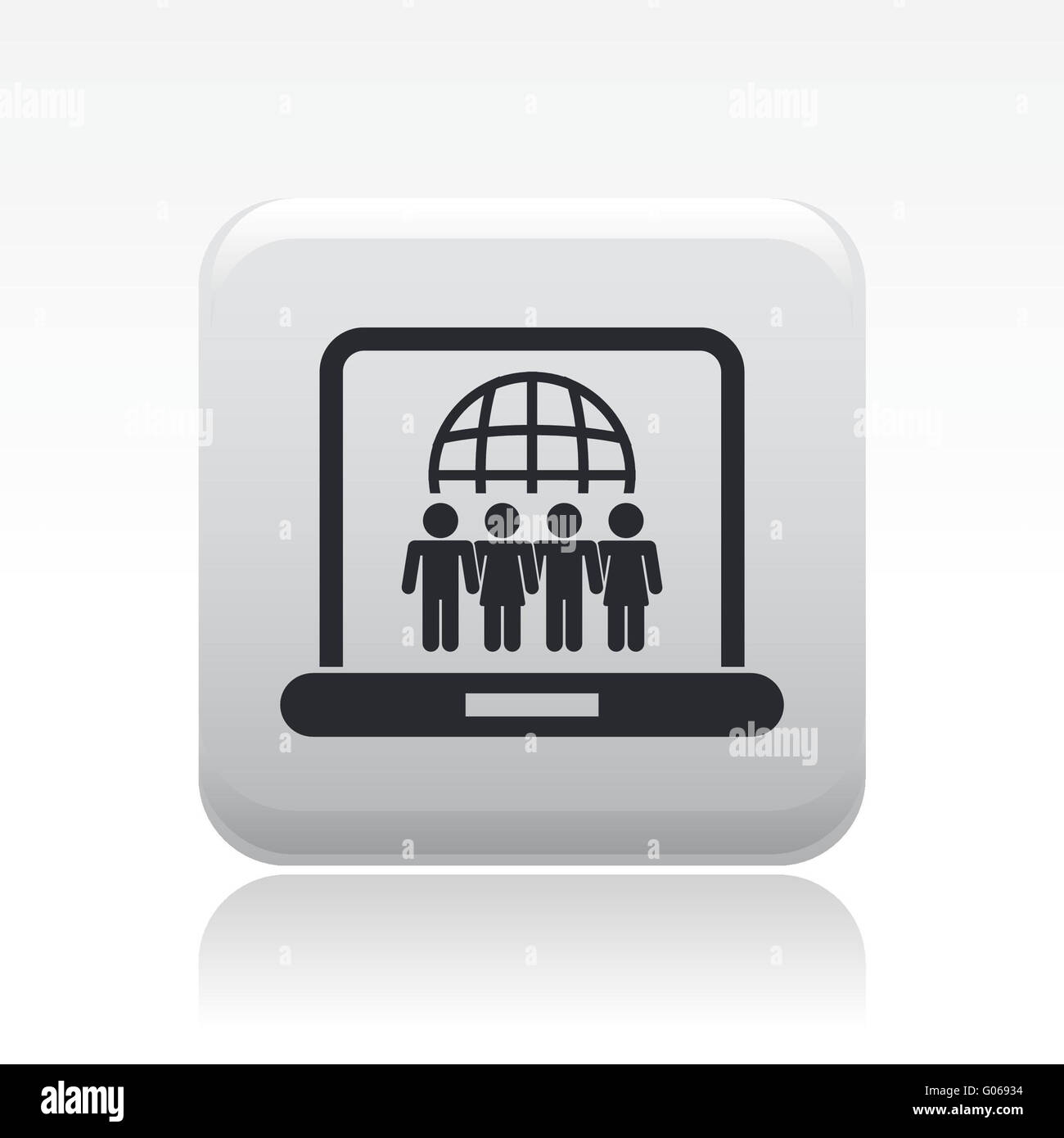 Vector illustration of isolated social network icon Stock Photo