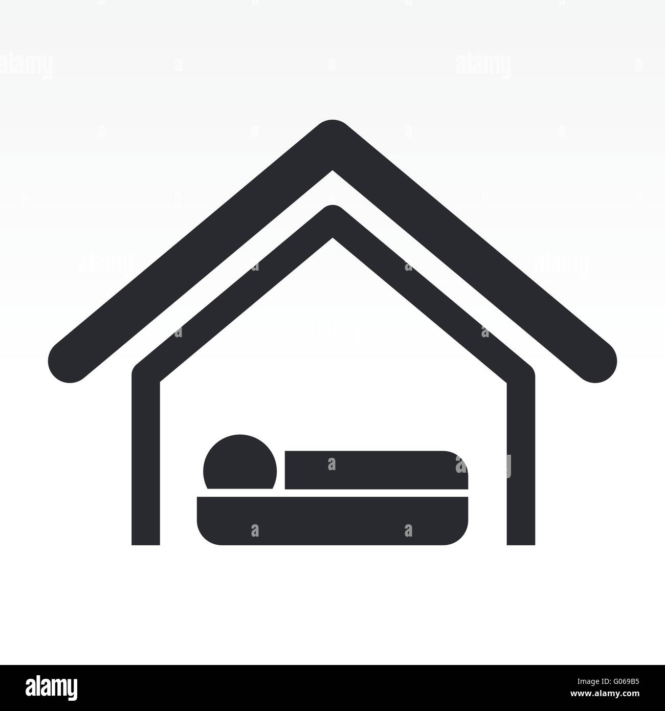 Vector illustration of isolated hotel icon Stock Photo