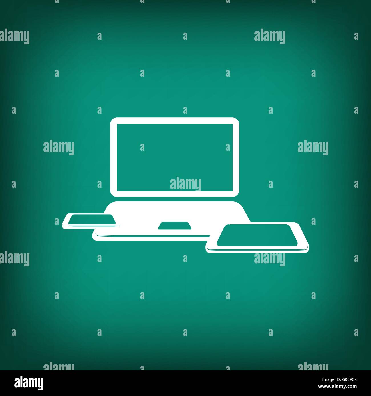 Computer Picograph Pictograph of computer. Vector concept illustration for design. Eps 10 ...