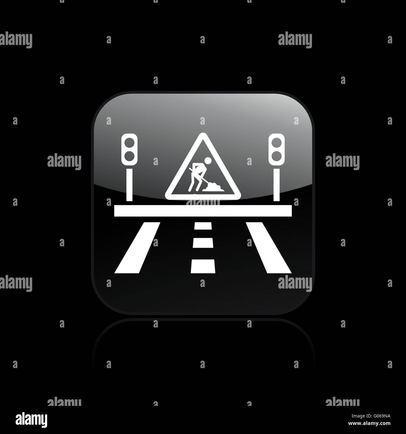 Vector illustration of single work in progress icon Stock Photo - Alamy