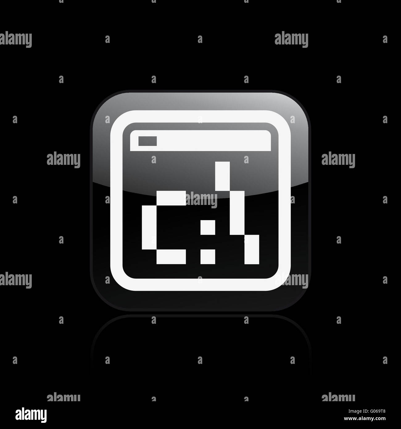 Vector illustration of isolated pixel icon Stock Photo - Alamy