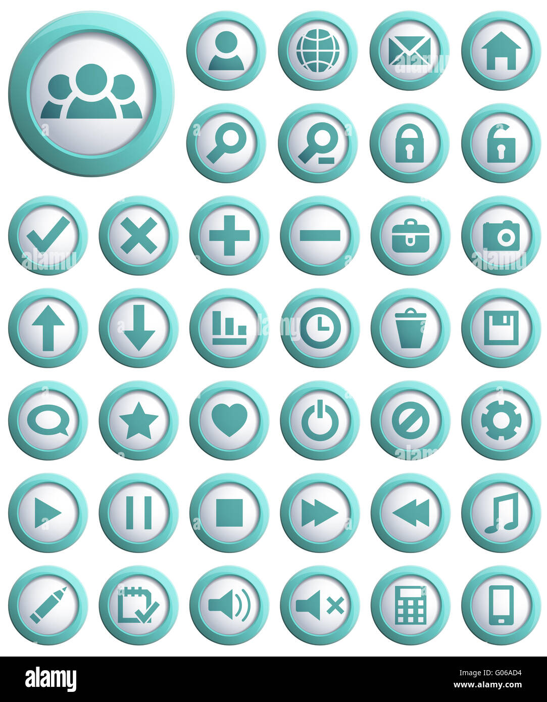 Web Icon Set Stock Photo - Alamy