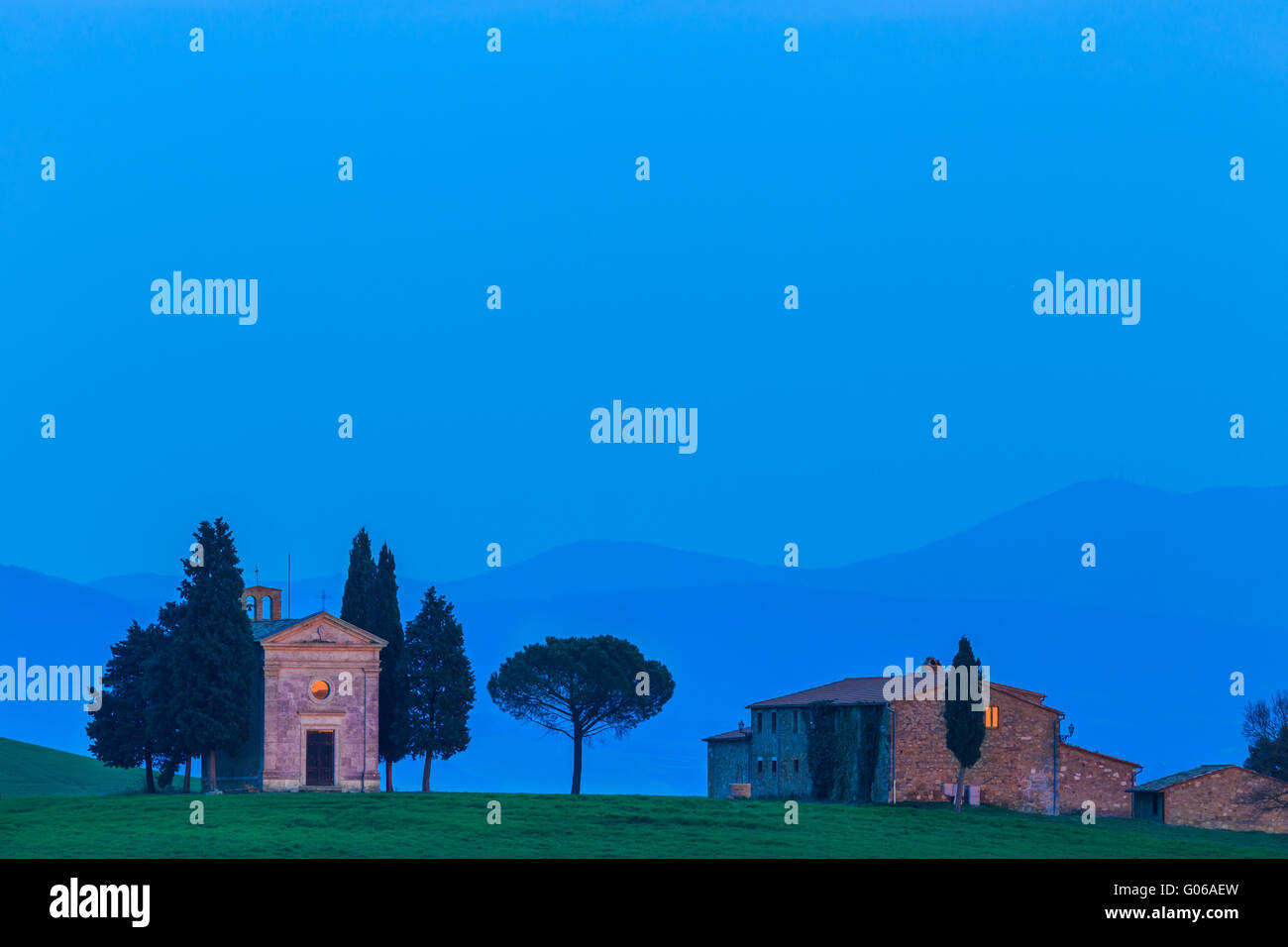 The Chapel of Vitaleta Stock Photo - Alamy