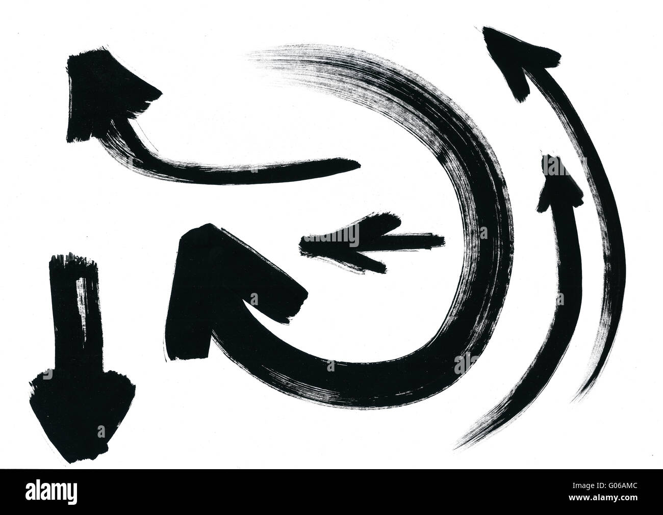 Arrows line black hi-res stock photography and images - Alamy