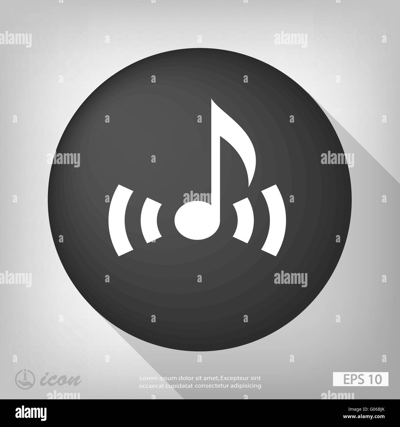 Note Design Folder Pictograph of music note. Vector concept illustration for design. Eps ...