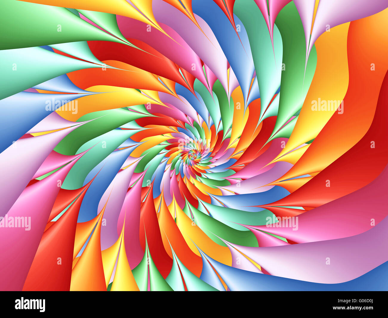 Beautiful Rainbow Psychedelic Spiral Fractal Background Stock Photo - Alamy