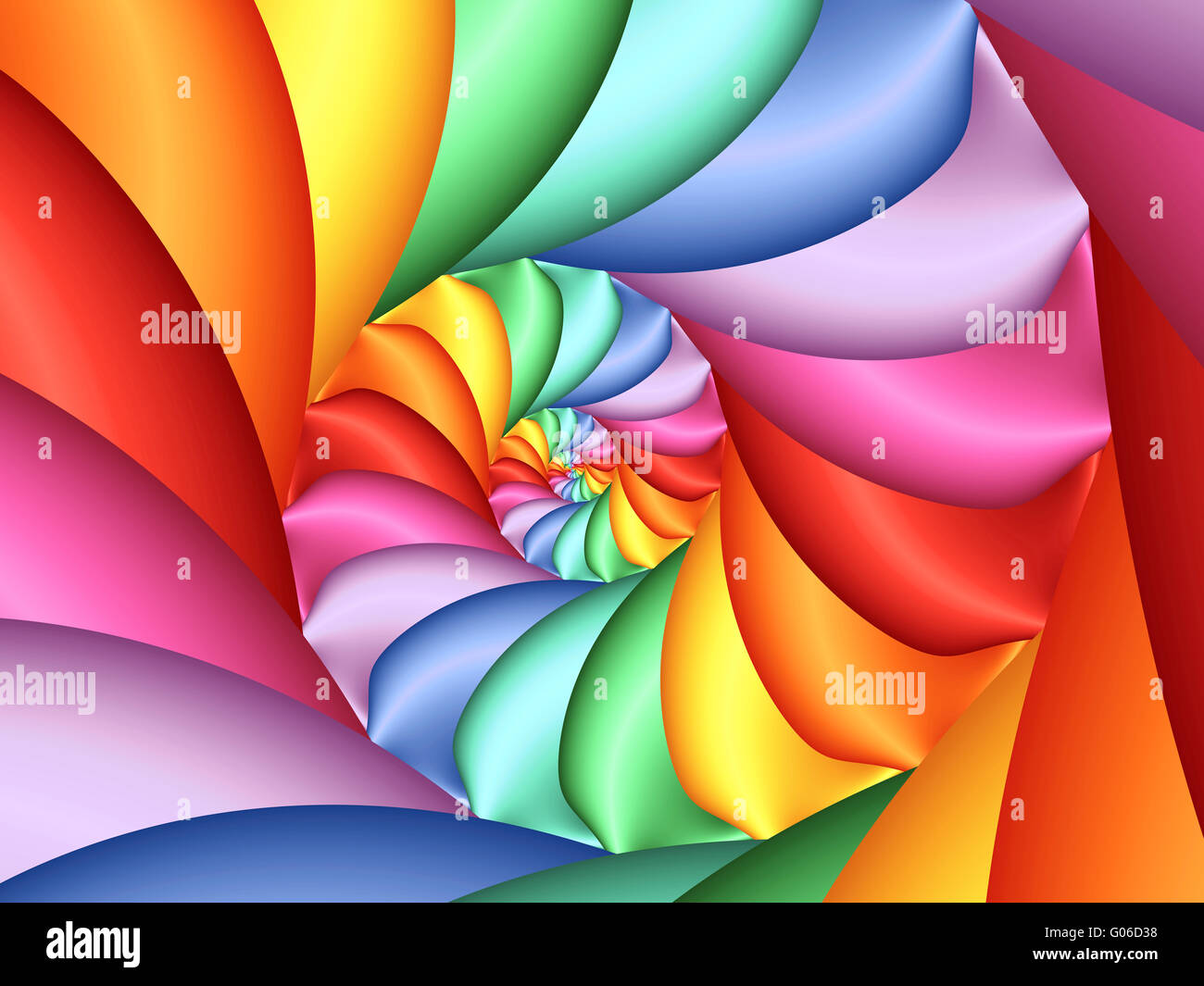 Beautiful Rainbow Psychedelic Spiral Fractal Background Stock Photo - Alamy