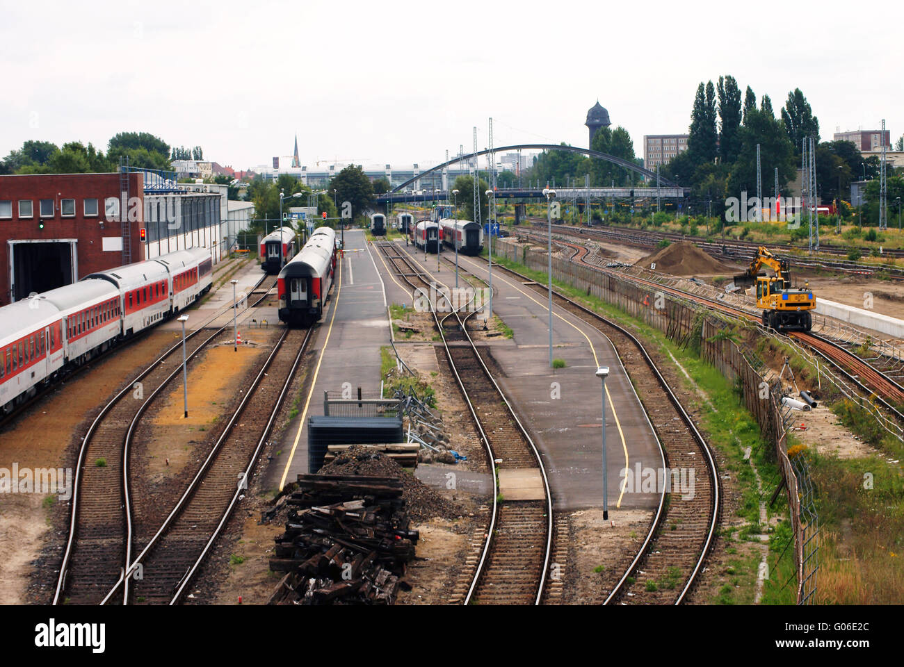 Parking trains Stock Photo Alamy