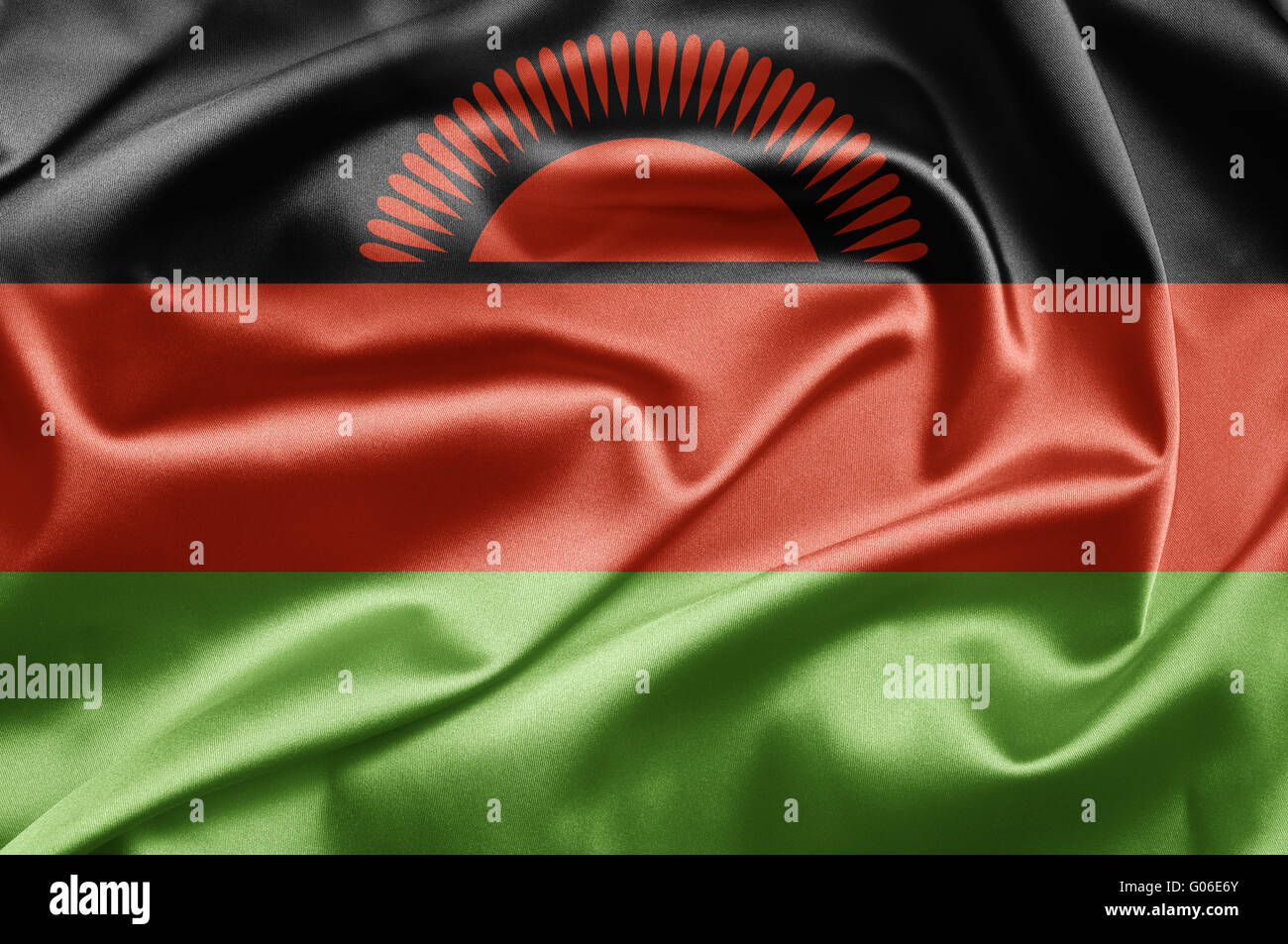 Flag of Malawi Stock Photo