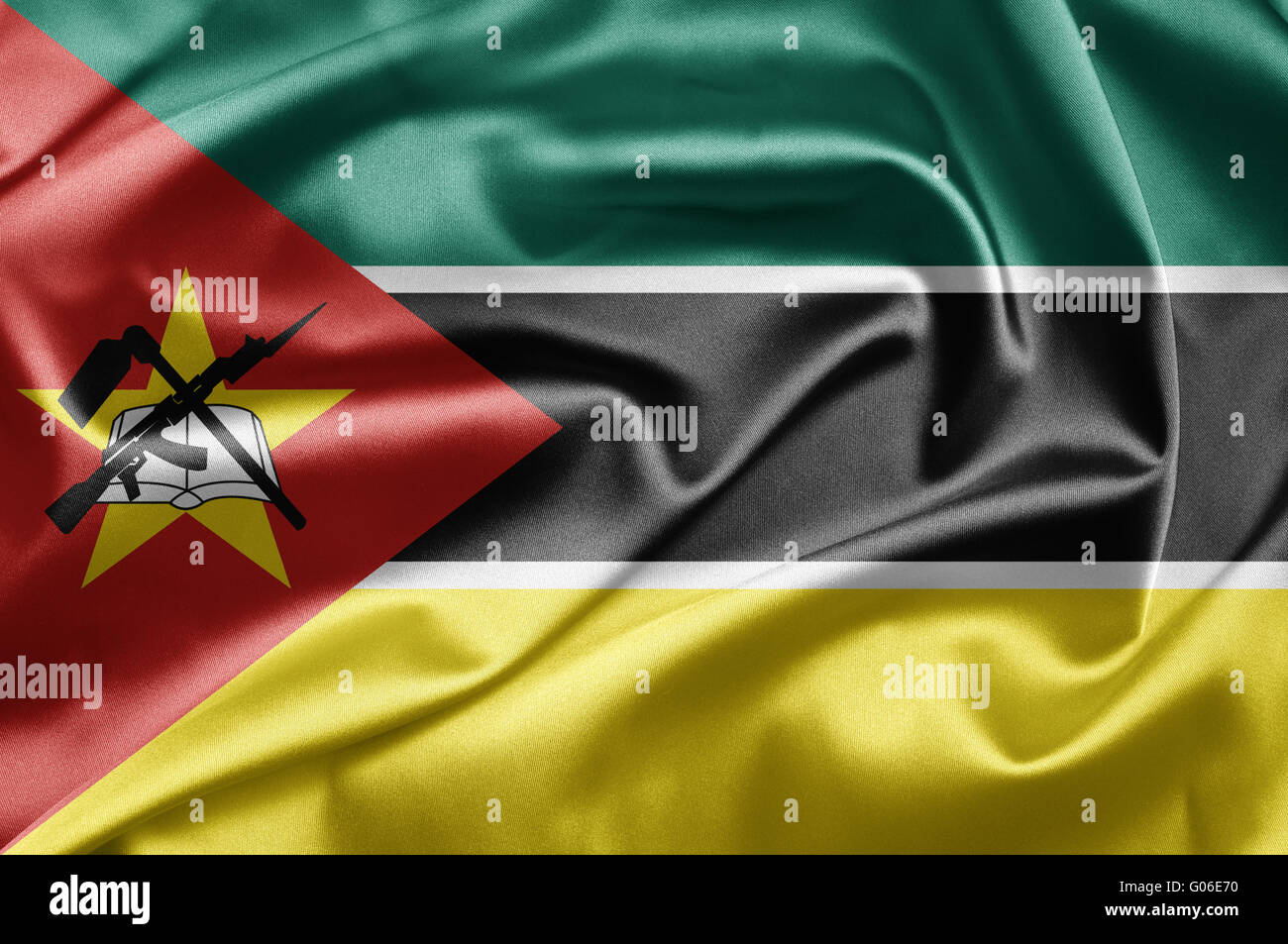 Flag of Mozambique Stock Photo