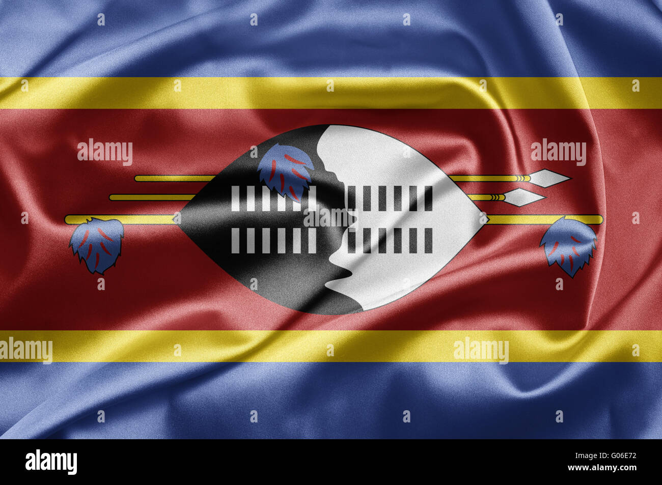 Flag of Swaziland Stock Photo
