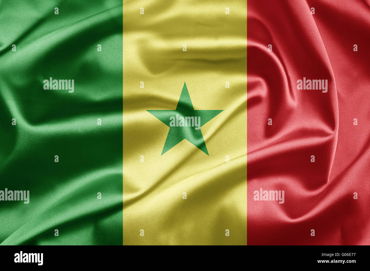 Flag of Senegal Stock Photo