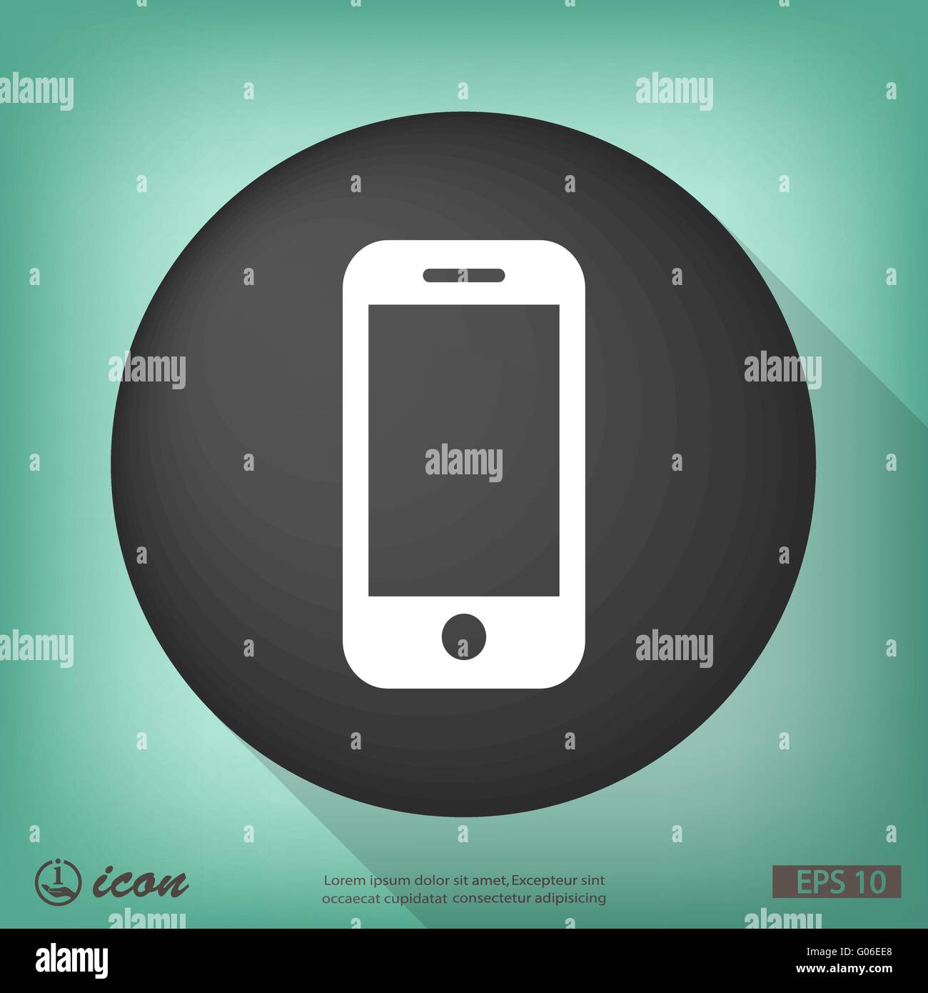 Basic Mobile Vector Pictograph of mobile. Vector concept illustration for design. Eps 10 ...