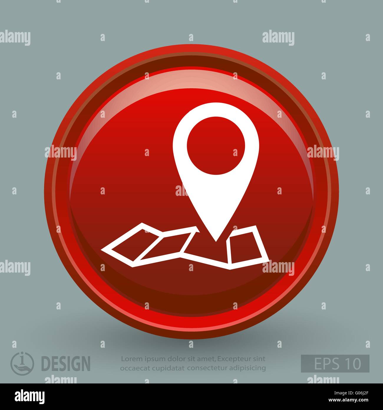 Pin on the map. Vector icon Stock Vector Image & Art - Alamy