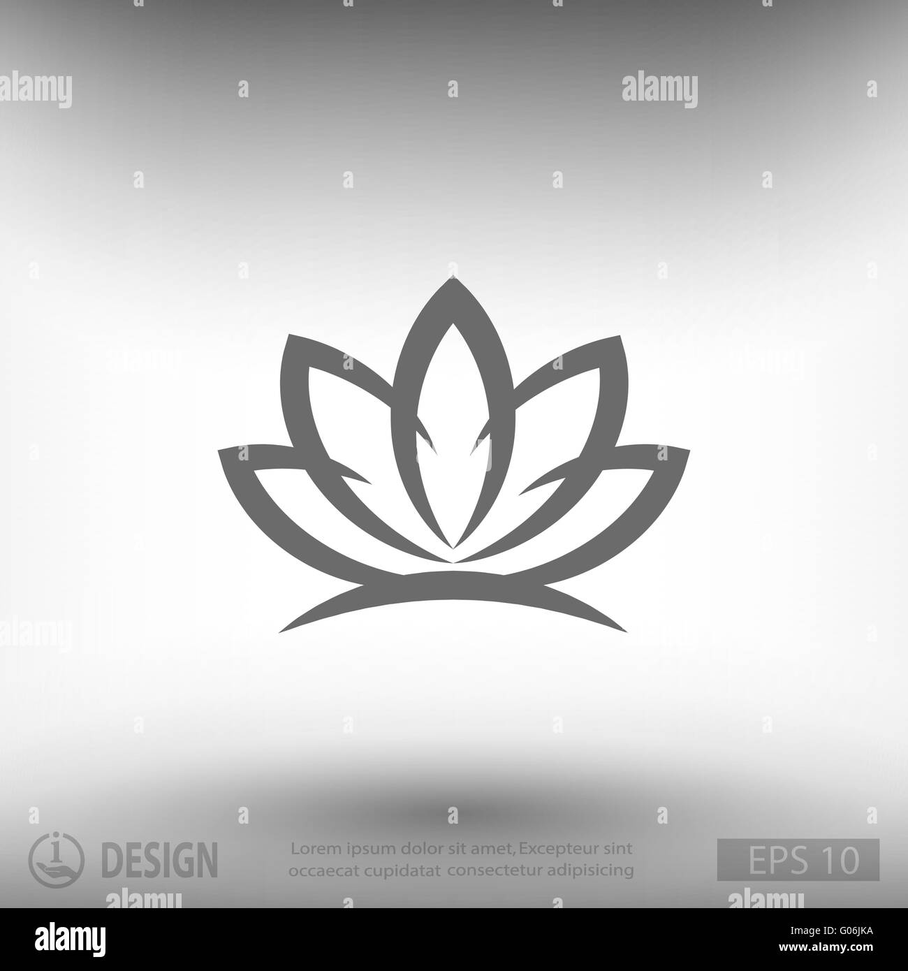 Pictograph of lotus Stock Vector