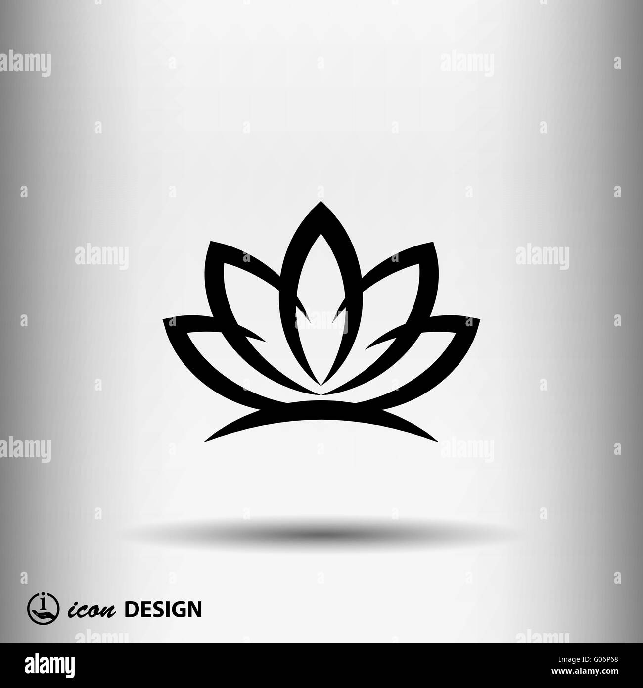 Pictograph of lotus Stock Vector