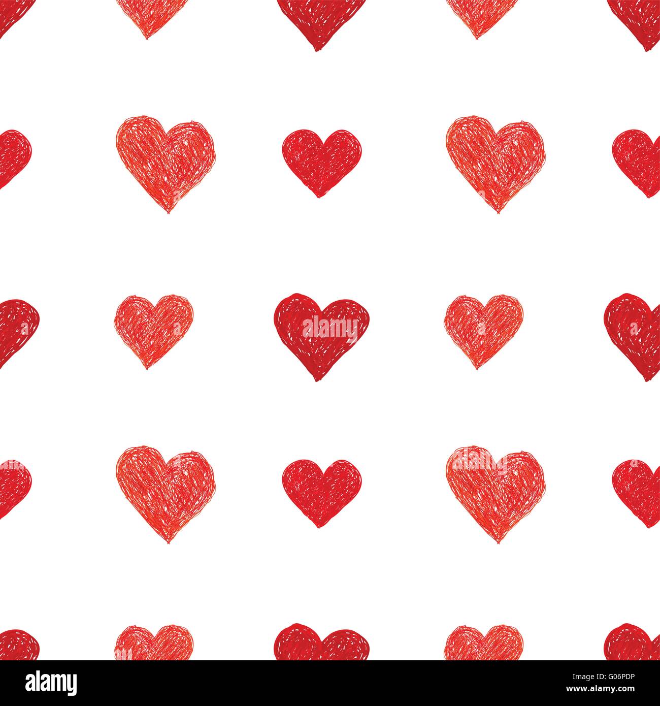 Doodle seamless pattern with hearts Stock Vector Image & Art - Alamy
