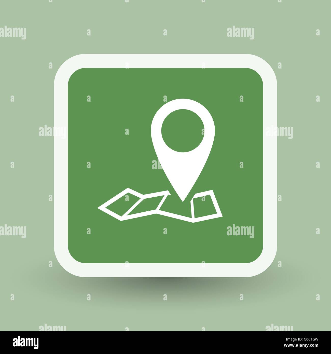 Pin on the map. Vector icon Stock Vector Image & Art - Alamy