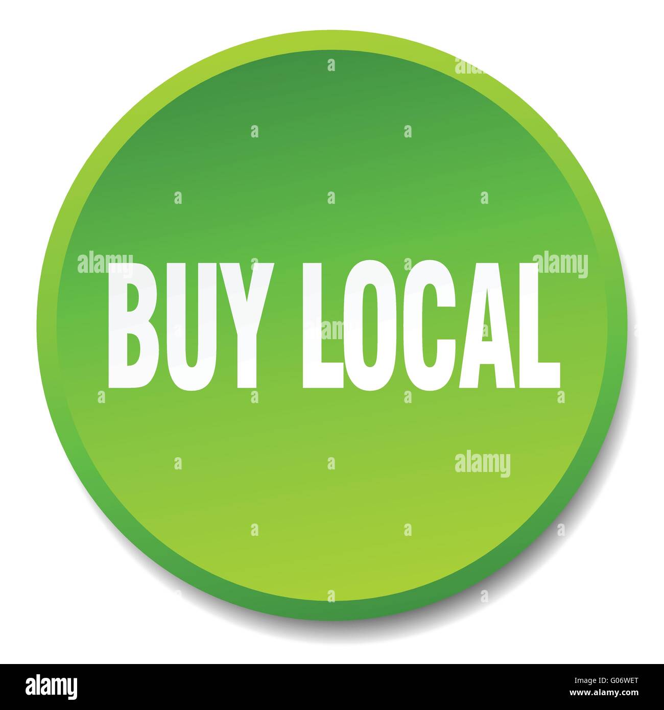 buy local green round flat isolated push button Stock Vector Image ...