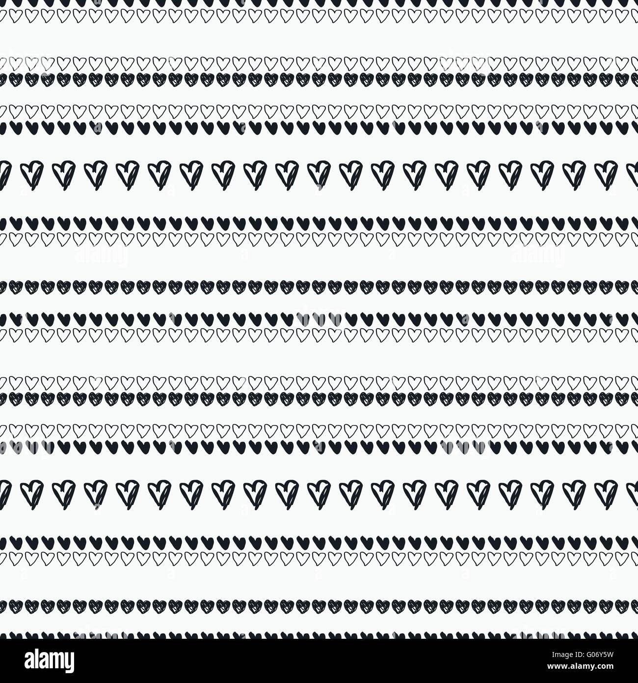 Doodle seamless pattern with hearts Stock Vector Image & Art - Alamy