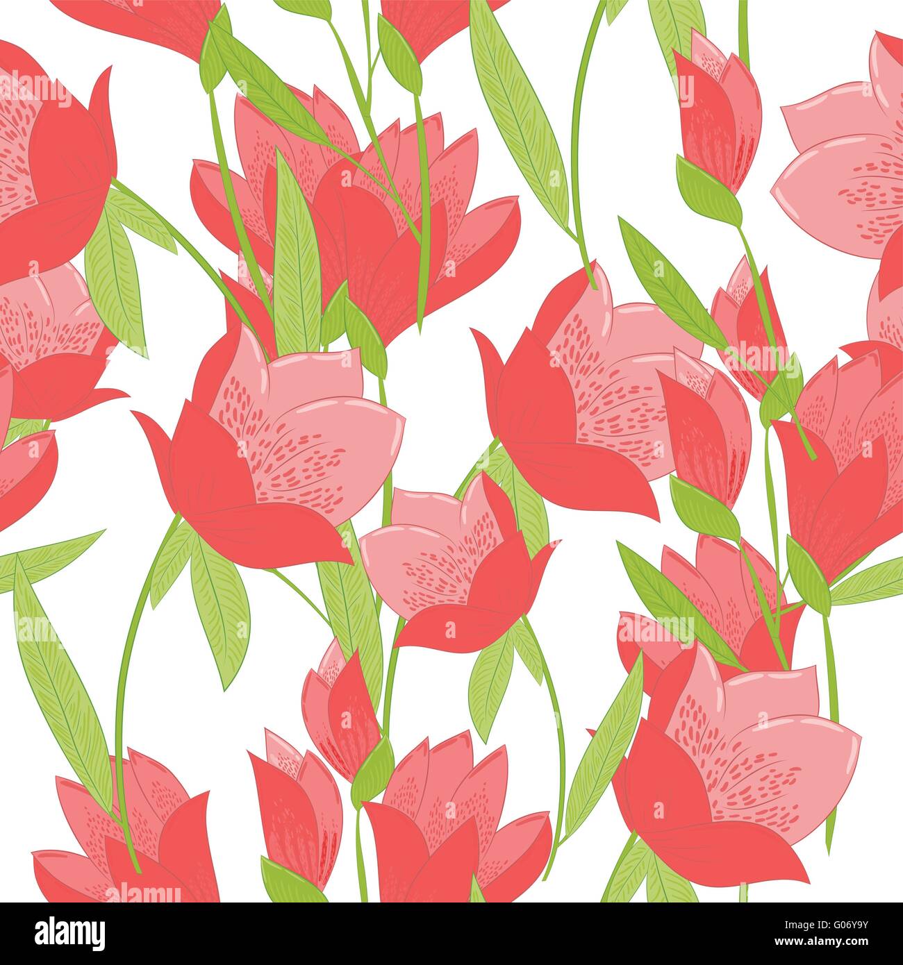 Seamless pattern with tulips Stock Vector Image & Art - Alamy