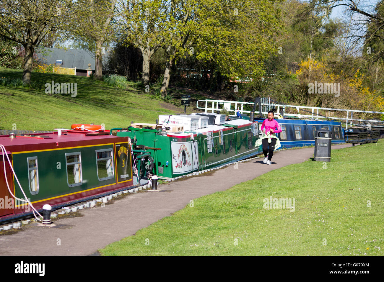Droitwich, Boat Festival as boats arrive for the event Stock Photo Alamy