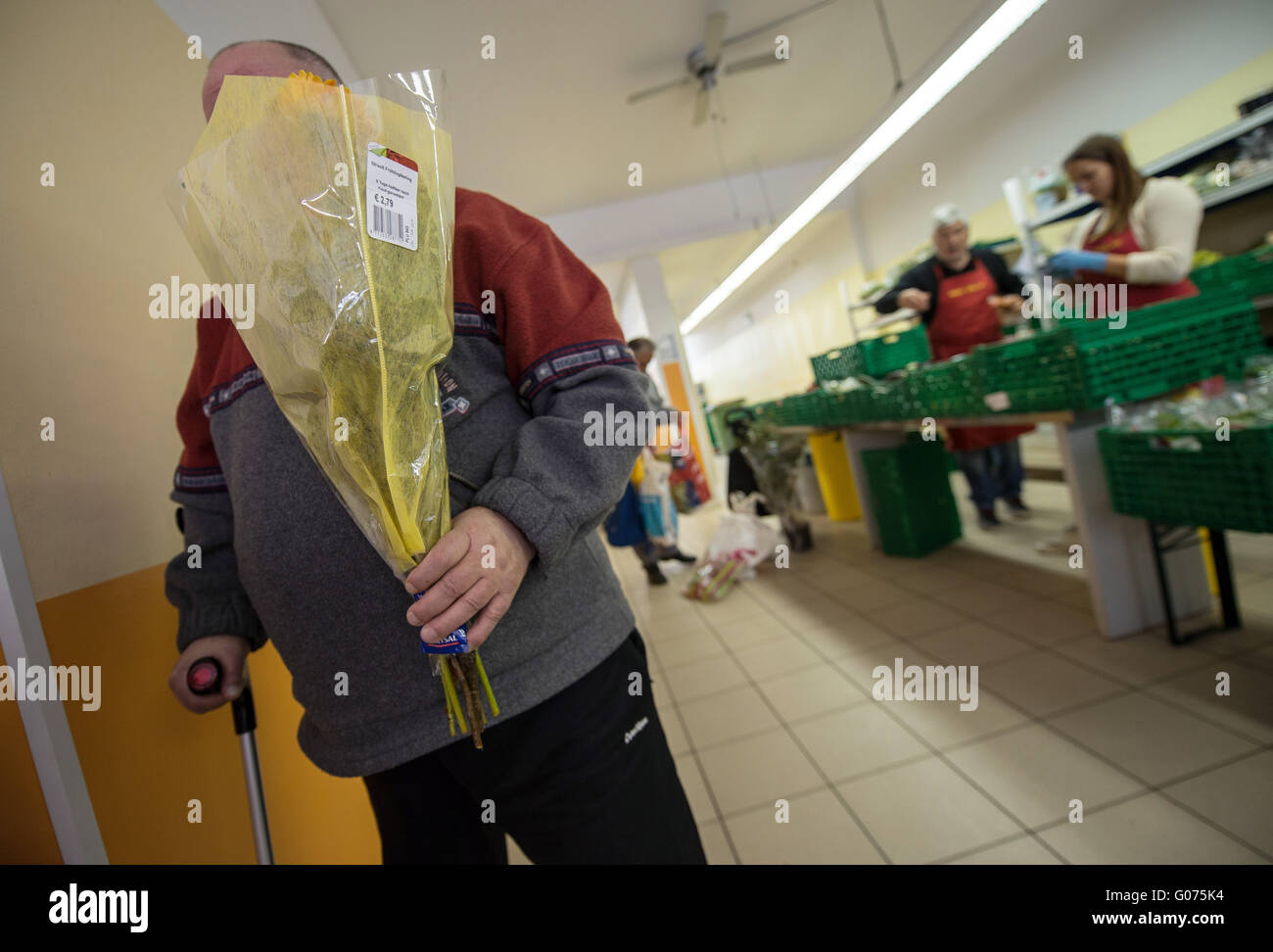 Mainz Germany 28th Apr 2016 A Person In Need Stands With A