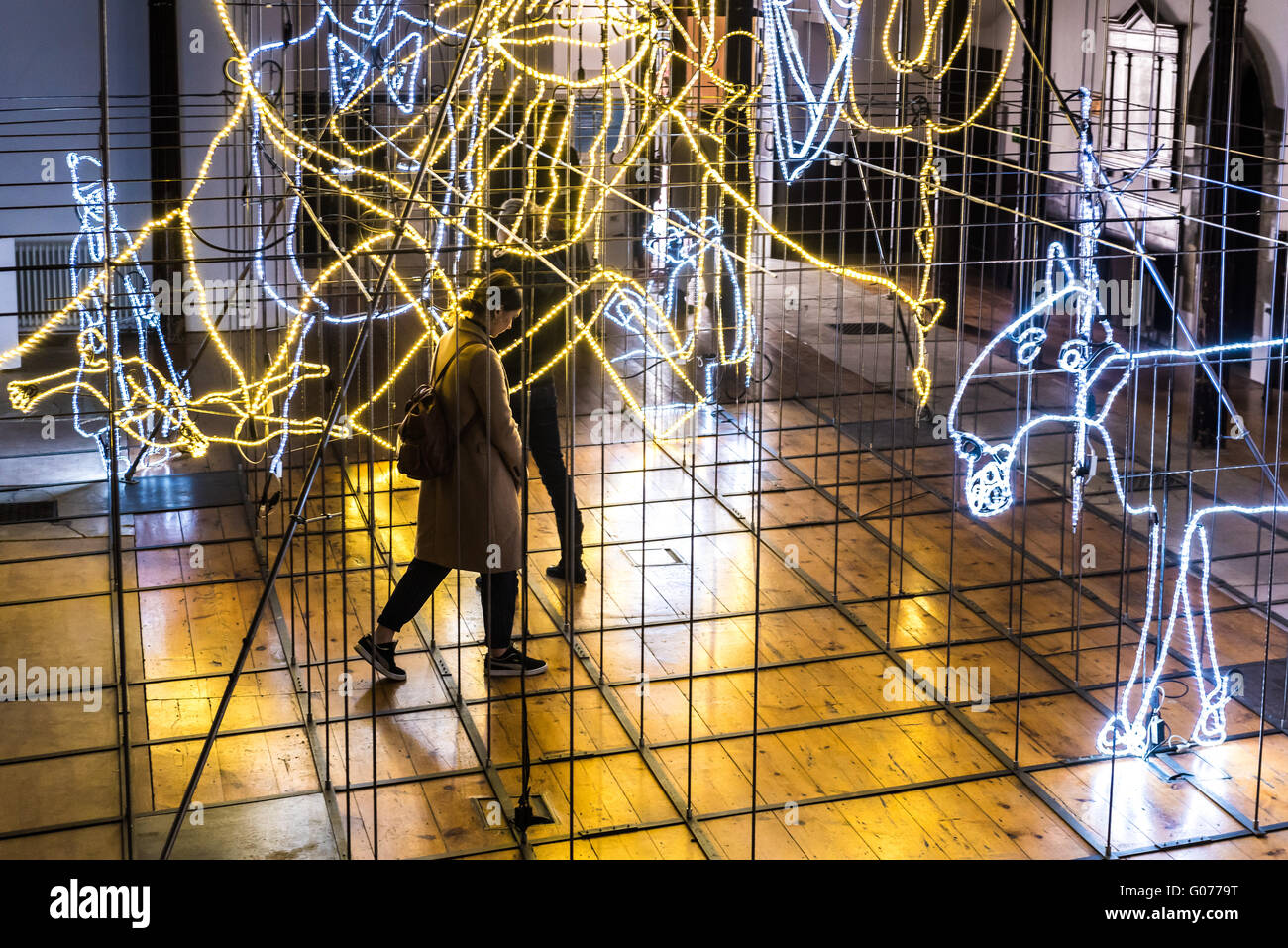 Brighton, East Sussex, UK. 29th April, 2016. Brighton Festival Exhibition Preview. Ron Haselden “Luminary” Fabrica photo Credit:  Julia Claxton/Alamy Live News Stock Photo