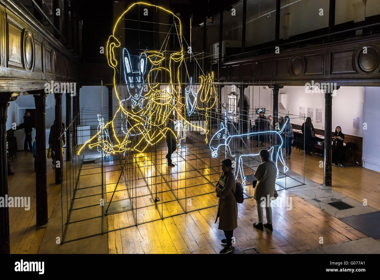 Brighton, East Sussex, UK. 29th April, 2016. Brighton Festival Exhibition Preview. Ron Haselden “Luminary” Fabrica photo Credit:  Julia Claxton/Alamy Live News Stock Photo