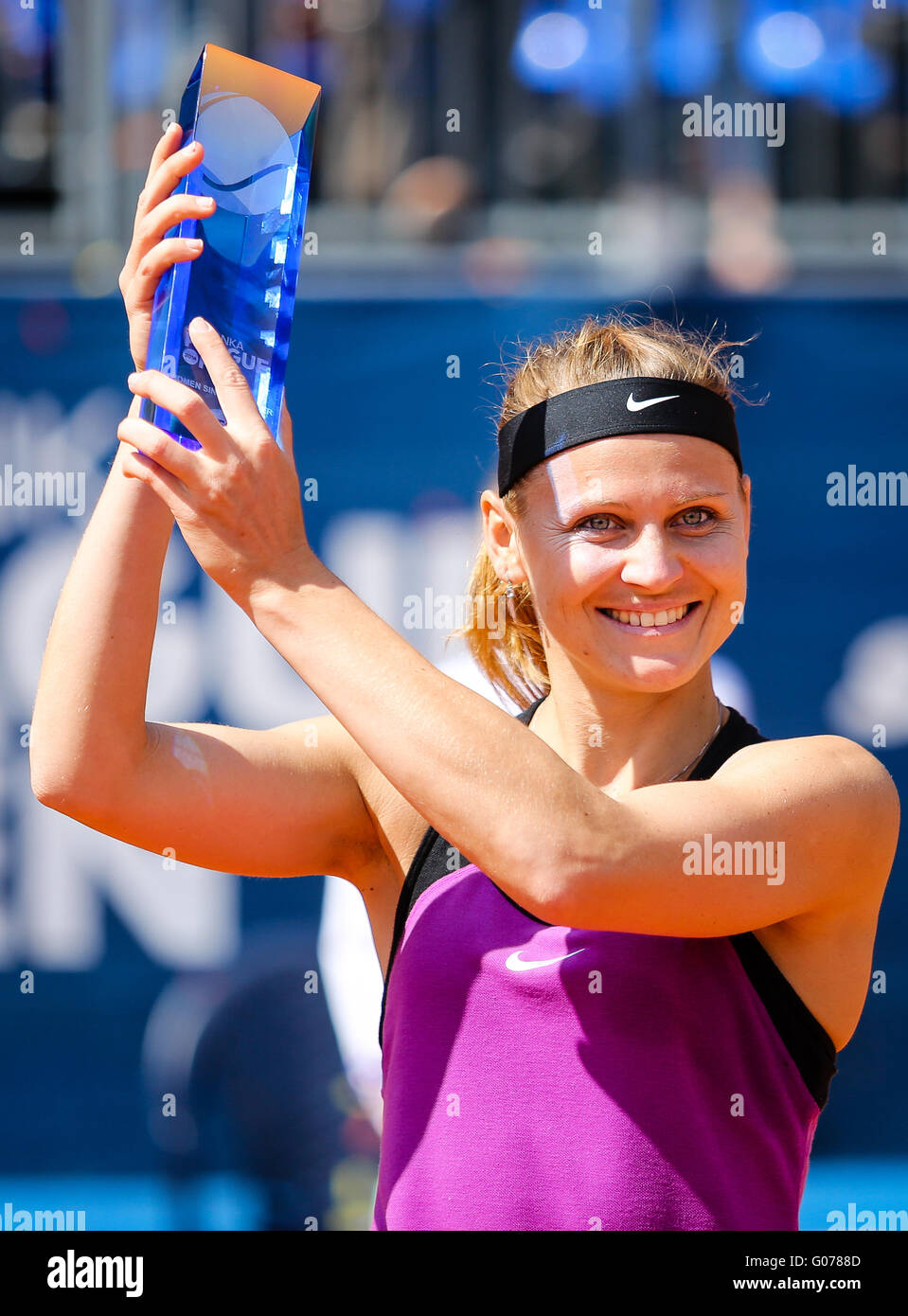 Prague, Czech Republic. April 30, 2016. Lucie Šafářová (CZE) defeated Samantha Stosur (AUS) at WTA J&T Banka Prague Open. © Petr Toman/World Sports Images Stock Photo