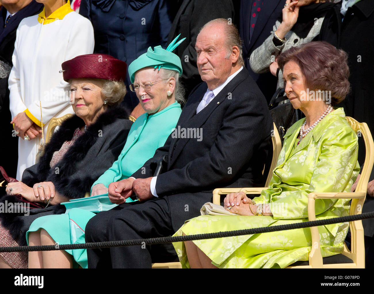 Queen margrethe of denmark and king carl gustaf of sweden hires stock